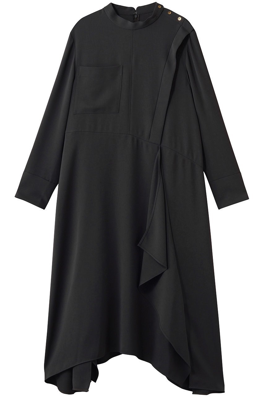 【ランバン オン ブルー/LANVIN en Bleu】のシルキーツイルドレープシャツワンピース インテリア・キッズ・メンズ・レディースファッション・服の通販 founy(ファニー) ファッション Fashion レディースファッション Fashion for Women ワンピース Dresses シャツワンピース / 1枚で着映えコーデ Shirt Dresses チュニック Tunic Tops & Dresses アシンメトリー Asymmetrical Style イレギュラーヘム Irregular Hem オケージョン Occasion Wear カフス Cuff Design シルク Silk, 100% Silk チュニック Tunic, Long Top ツイル Twist, Twisted Detail ドレープ Drape, Draping Fabric ラッフル Ruffle, Frill ロング Long, Long-Length エレガント 上品 Elegant 新作・新入荷 New Arrivals / New In グレー|ID: prp329100004873024 ipo3291000000036346357