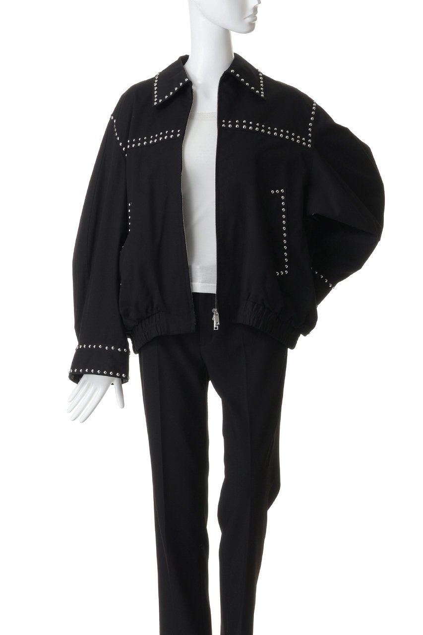 【クラネ/CLANE】のW COLOR STUDDED DRIZZLER JACKET ブルゾン 人気、トレンドファッション・服の通販 founy(ファニー) 　ファッション　Fashion　レディースファッション　Fashion for Women　アウター　Coat / Outerwear Collection　レディースジャケット・軽アウター　Jackets　ブルゾンジャケット・スポーティアウター　Blouson Jackets　ギャザー　Gathered, Ruffled　クール　Cool, Chic　ジップ　Zip, Zipper　ジャケット　Jacket, Outerwear　スタッズ　Studs, Metal Accents　スプリング　Spring, Spring Collection　スリット　Slit, Slit Detail　スリーブ　Sleeve, Long Sleeve / Short Sleeve　ブルゾン　Blouson, Bomber Jacket　ワイド　Wide, Wide Fit　新作・新入荷　New Arrivals / New In　other-7|ID: prp329100004873027 ipo3291000000036346384