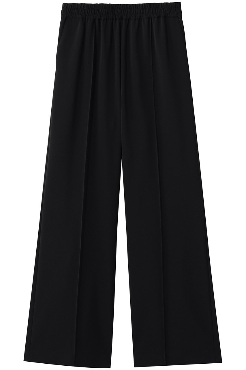 【ランバン オン ブルー/LANVIN en Bleu】のストレッチツイルフレアゴムパンツ インテリア・キッズ・メンズ・レディースファッション・服の通販 founy(ファウニー) 　ファッション　Fashion　レディースファッション　Fashion for Women　パンツ　Pants & Trousers　ストレッチ　Stretch, Stretchy Fabric　センター　Center, Center Line　ツイル　Twist, Twisted Detail　パターン　Pattern, Design Print　フレア　Flare, Flared　エレガント 上品　Elegant　ブラック|ID: prp329100004873029 ipo3291000000037238535