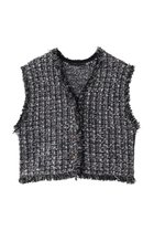 【ランバン オン ブルー/LANVIN en Bleu】のニットツイードベスト 人気、トレンドファッション・服の通販 founy(ファニー) ファッション Fashion レディースファッション Fashion for Women トップス・カットソー Cut & Sew Tops ニット Knit Tops & Sweaters ベスト&ジレ / 重ね着スタイル Vests & Gilets カジュアルプルオーバー・ニットトップス Pullovers & Knit Tops / Casual Pullovers ツイード Twill, Twill Weave パーティ Party, Party Style ベスト Vest, Waistcoat マーガレット Marguerite, Daisy Pattern モチーフ Motif, Design Theme 新作・新入荷 New Arrivals / New In thumbnail ブラック|ID: prp329100004873032 ipo3291000000036346415