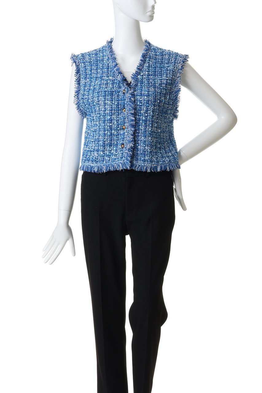 【ランバン オン ブルー/LANVIN en Bleu】のニットツイードベスト 人気、トレンドファッション・服の通販 founy(ファニー) ファッション Fashion レディースファッション Fashion for Women トップス・カットソー Cut & Sew Tops ニット Knit Tops & Sweaters ベスト&ジレ / 重ね着スタイル Vests & Gilets カジュアルプルオーバー・ニットトップス Pullovers & Knit Tops / Casual Pullovers ツイード Twill, Twill Weave パーティ Party, Party Style ベスト Vest, Waistcoat マーガレット Marguerite, Daisy Pattern モチーフ Motif, Design Theme 新作・新入荷 New Arrivals / New In other-2|ID: prp329100004873032 ipo3291000000036346416