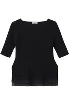 【ランバン オン ブルー/LANVIN en Bleu】のスクエアネックリブニット ブラック|ID: prp329100004873033 ipo3291000000036346424