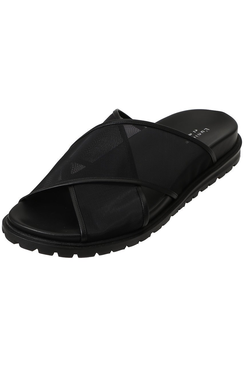 【リュニック エ モア/L'unique et moi】のClair チュールクロスベルトサンダル インテリア・キッズ・メンズ・レディースファッション・服の通販 founy(ファニー) 　ファッション　Fashion　レディースファッション　Fashion for Women　ベルト&ウエストマーク　Belts & Waist Accessories　サンダル　Sandals, Summer Shoes　シアー　Sheer, See-Through　ソックス　Socks, Hosiery　チュール　Tulip, Tulip Motif　トリミング　Trimming, Decorative Edge　ラグジュアリー　Luxury, Elegant　リゾート　Resort, Vacation Style　ロング　Long, Long-Length　新作・新入荷　New Arrivals / New In　ブラック|ID: prp329100004873036 ipo3291000000036346449