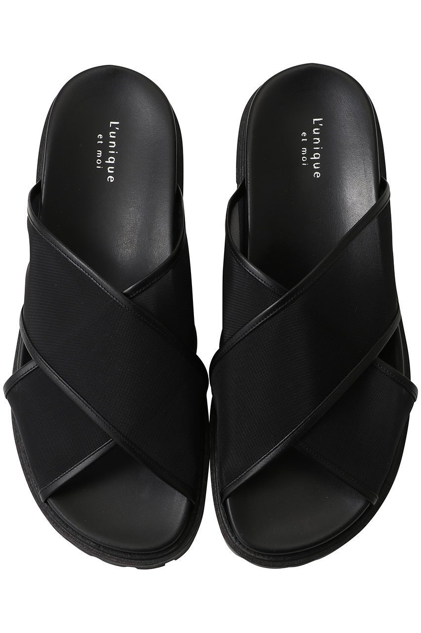 【リュニック エ モア/L'unique et moi】のClair チュールクロスベルトサンダル 人気、トレンドファッション・服の通販 founy(ファニー) 　ファッション　Fashion　レディースファッション　Fashion for Women　ベルト&ウエストマーク　Belts & Waist Accessories　サンダル　Sandals, Summer Shoes　シアー　Sheer, See-Through　ソックス　Socks, Hosiery　チュール　Tulip, Tulip Motif　トリミング　Trimming, Decorative Edge　ラグジュアリー　Luxury, Elegant　リゾート　Resort, Vacation Style　ロング　Long, Long-Length　新作・新入荷　New Arrivals / New In　other-5|ID: prp329100004873036 ipo3291000000036346453