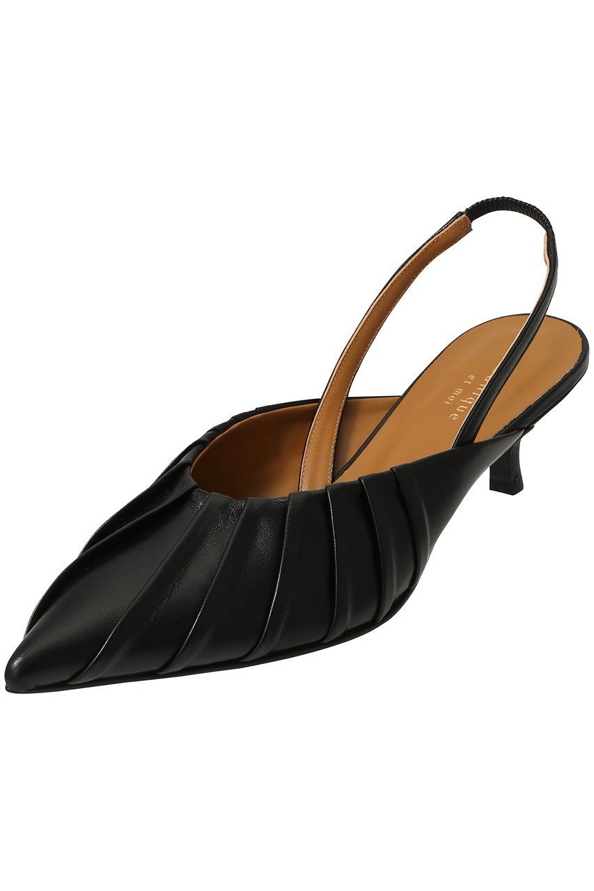 【リュニック エ モア/L'unique et moi】のFleur バックストラップパンプス インテリア・キッズ・メンズ・レディースファッション・服の通販 founy(ファニー) ファッション Fashion レディースファッション Fashion for Women バッグ Bags なめらか Smooth, Silky Texture アンクル Ankle-Length Design クロップド Cropped, Short Length フロント Front, Front Design ラップ Wrap, Wrap Design 新作・新入荷 New Arrivals / New In ブラック|ID: prp329100004873037 ipo3291000000036346458