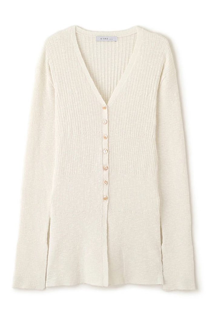 【エトレトウキョウ/ETRE TOKYO】のVネックリブニットカーディガン インテリア・キッズ・メンズ・レディースファッション・服の通販 founy(ファニー) https://founy.com/ ファッション Fashion レディースファッション Fashion for Women トップス・カットソー Cut & Sew Tops ニット Knit Tops & Sweaters カーディガン・羽織り Layered Style Cardigans Vネックトップス V-Neck Tops / V-Cut Neckline Shirts カーディガン Cardigan, Knitwear スラックス Slacks, Dress Pants スリット Slit, Slit Detail デコルテ Décolleté, Neckline デニム Denim, Jeans Material フロント Front, Front Design リネン Linen, Linen Fabric リラックス Relax, Relaxed Fit ワイド Wide, Wide Fit |ID: prp329100004873044 ipo3291000000036346517