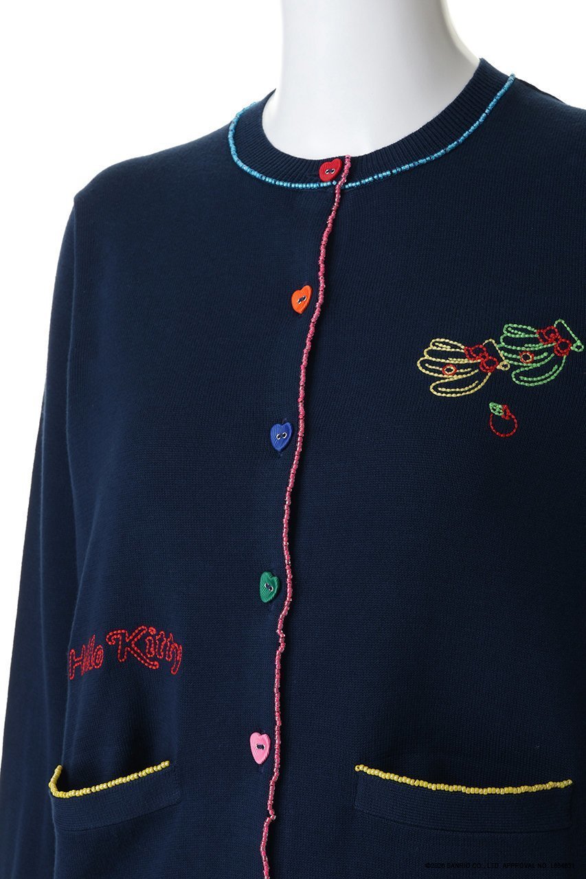 【ミュベール/MUVEIL】のサンリオキャラクターズコラボ ハローキティ カーディガン 人気、トレンドファッション・服の通販 founy(ファニー) 　ファッション　Fashion　レディースファッション　Fashion for Women　トップス・カットソー　Cut & Sew Tops　ニット　Knit Tops & Sweaters　カーディガン・羽織り　Layered Style Cardigans　なめらか　Smooth, Silky Texture　カーディガン　Cardigan, Knitwear　グログラン　Grosgrain, Grosgrain Ribbon　トレンド　Trend, Trending Now　ベーシック　Basic, Essential　新作・新入荷　New Arrivals / New In　other-5|ID: prp329100004873046 ipo3291000000036346540