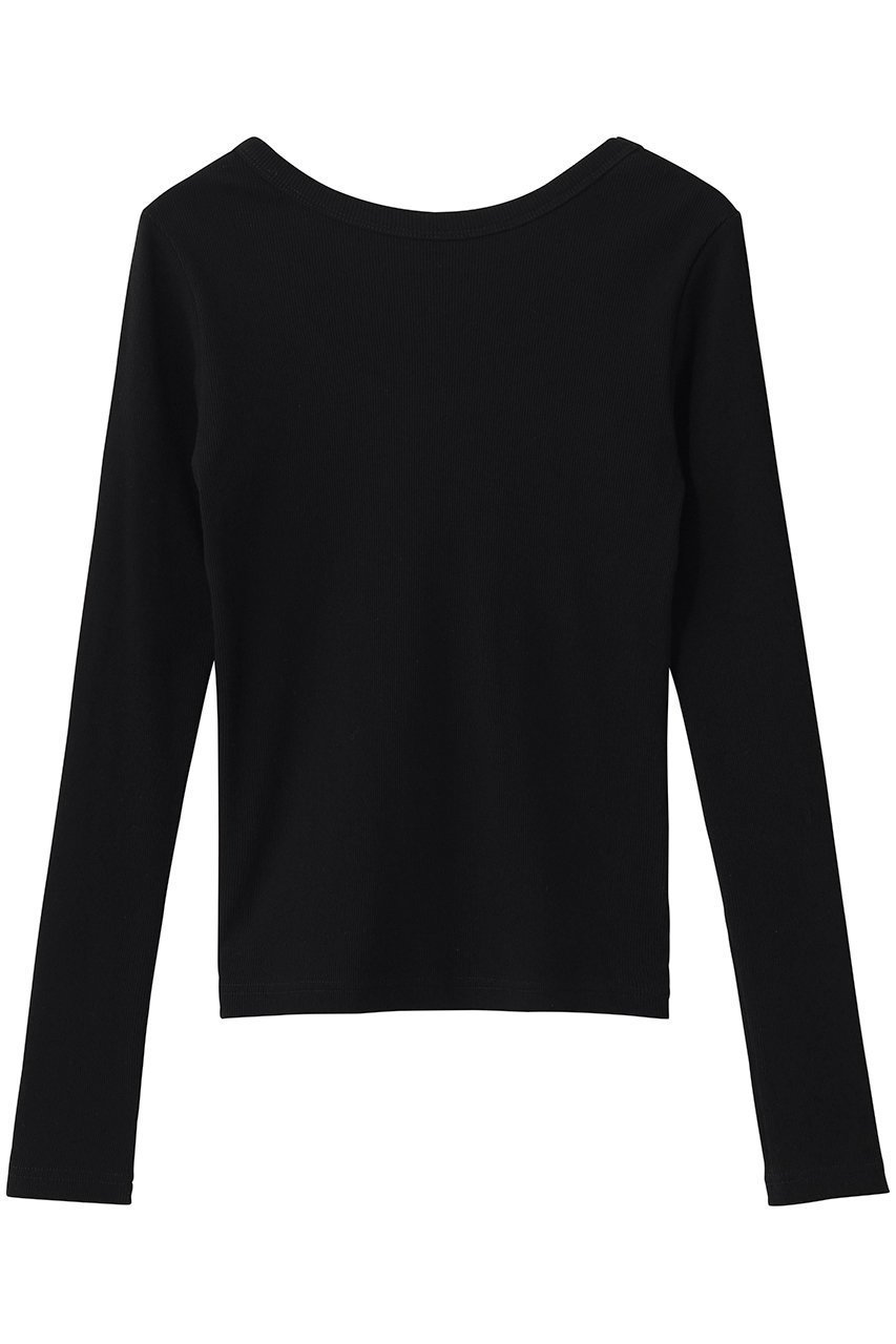 【ティアラ/Tiara】のバックオープンリブTシャツ インテリア・キッズ・メンズ・レディースファッション・服の通販 founy(ファニー) 　ファッション　Fashion　レディースファッション　Fashion for Women　トップス・カットソー　Cut & Sew Tops　シャツ・ブラウス・オフィスカジュアル　Elegant Blouses & Button-Ups　ロングTシャツ・Tシャツ　Longline T-Shirts & Tees　カットソー・ベーシックTシャツ　Cut-and-Sewn Tops / Stretch Tees & Basics　インナー　Innerwear　コンパクト　Compact, Small Size　ショート　Short, Short Length　シンプル　Simple, Minimal　スリーブ　Sleeve, Long Sleeve / Short Sleeve　新作・新入荷　New Arrivals / New In　ブラック|ID: prp329100004873048 ipo3291000000036346553