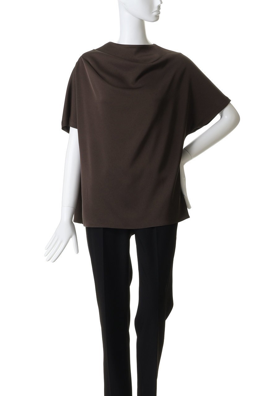 【エムフィル/M Fil】のストレッチWサテン ドレープブラウス 人気、トレンドファッション・服の通販 founy(ファニー) 　ファッション　Fashion　レディースファッション　Fashion for Women　トップス・カットソー　Cut & Sew Tops　シャツ・ブラウス・オフィスカジュアル　Elegant Blouses & Button-Ups　アシンメトリー　Asymmetrical Style　サテン　Satin, Glossy Fabric　ショート　Short, Short Length　シンプル　Simple, Minimal　ストレッチ　Stretch, Stretchy Fabric　スリーブ　Sleeve, Long Sleeve / Short Sleeve　エレガント 上品　Elegant　新作・新入荷　New Arrivals / New In　other-2|ID: prp329100004873055 ipo3291000000036346609