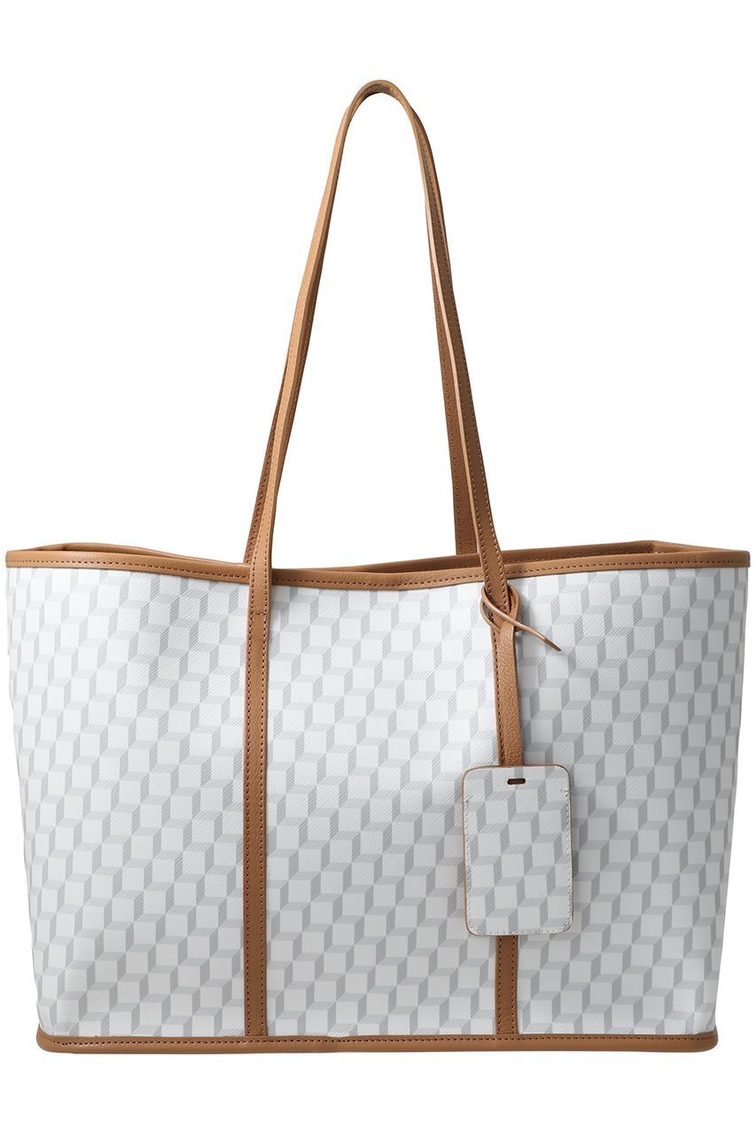 【ピエール アルディ/PIERRE HARDY】のCAB トートバッグ インテリア・キッズ・メンズ・レディースファッション・服の通販 founy(ファニー) 　ファッション　Fashion　レディースファッション　Fashion for Women　バッグ　Bags　コーティング　Coating, Coated Finish　スマート　Smart, Elegant　プリント　Print, Printed Pattern　新作・新入荷　New Arrivals / New In　軽量　Lightweight, Ultra Light　ホワイト/ホワイト×キャメル|ID: prp329100004873070 ipo3291000000036346724