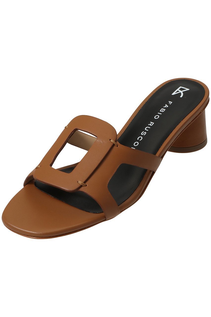 【ファビオ ルスコーニ/FABIO RUSCONI】のカットワークミュールサンダル インテリア・キッズ・メンズ・レディースファッション・服の通販 founy(ファニー) 　ファッション　Fashion　レディースファッション　Fashion for Women　サンダル　Sandals, Summer Shoes　ワーク　Workwear, Utility Style　夏　Summer　春　Spring　S/S・春夏　SS, Spring/Summer, Warm Season　ブラウン|ID: prp329100004873078 ipo3291000000036894332