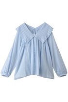 【マルティニーク/martinique】のコンパクトタイプライタータックブラウス サックス|ID: prp329100004873088 ipo3291000000036346861