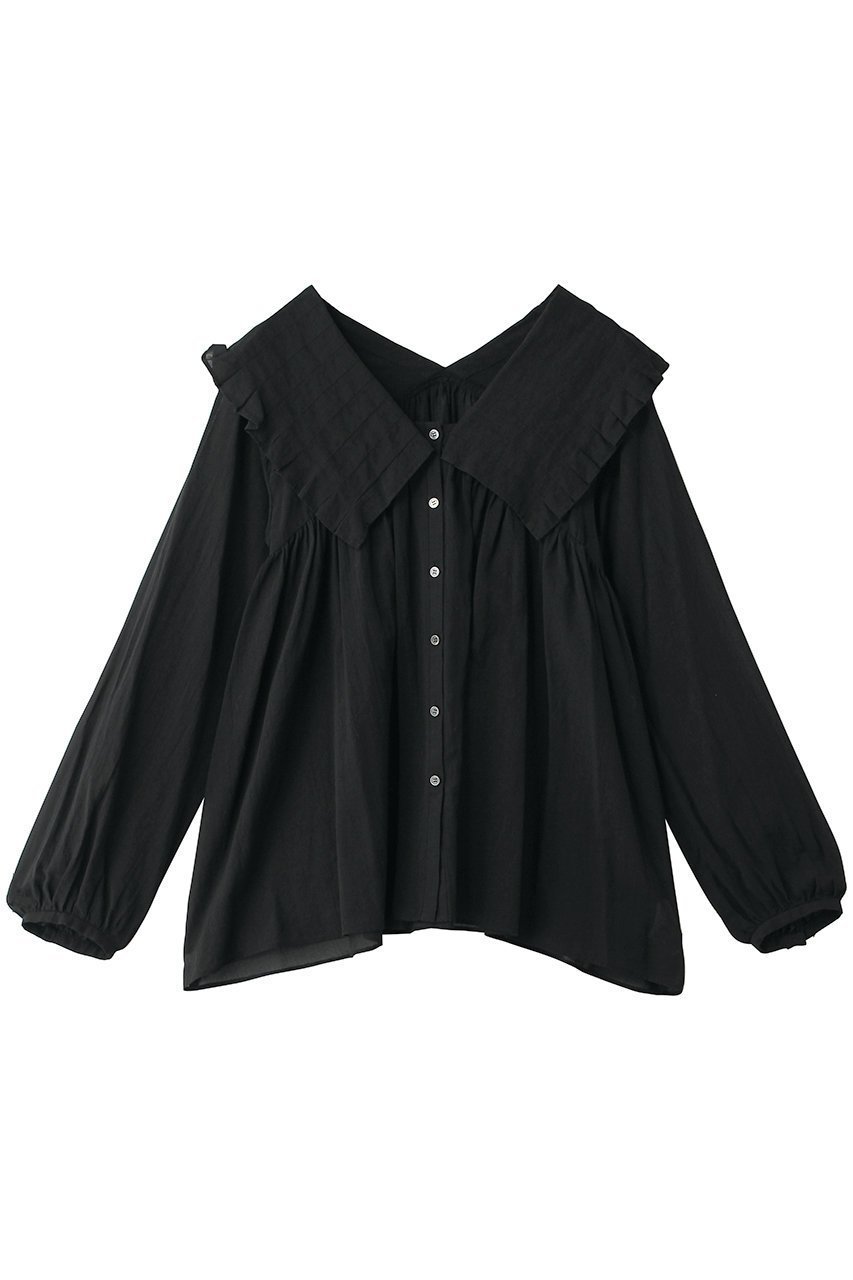 【マルティニーク/martinique】のコンパクトタイプライタータックブラウス インテリア・キッズ・メンズ・レディースファッション・服の通販 founy(ファニー) 　ファッション　Fashion　レディースファッション　Fashion for Women　トップス・カットソー　Cut & Sew Tops　シャツ・ブラウス・オフィスカジュアル　Elegant Blouses & Button-Ups　ギャザー　Gathered, Ruffled　シアー　Sheer, See-Through　シンプル　Simple, Minimal　スリーブ　Sleeve, Long Sleeve / Short Sleeve　フェミニン　Feminine, Girly　フリル　Frill, Ruffle　ロング　Long, Long-Length　新作・新入荷　New Arrivals / New In　ブラック|ID: prp329100004873088 ipo3291000000036346862