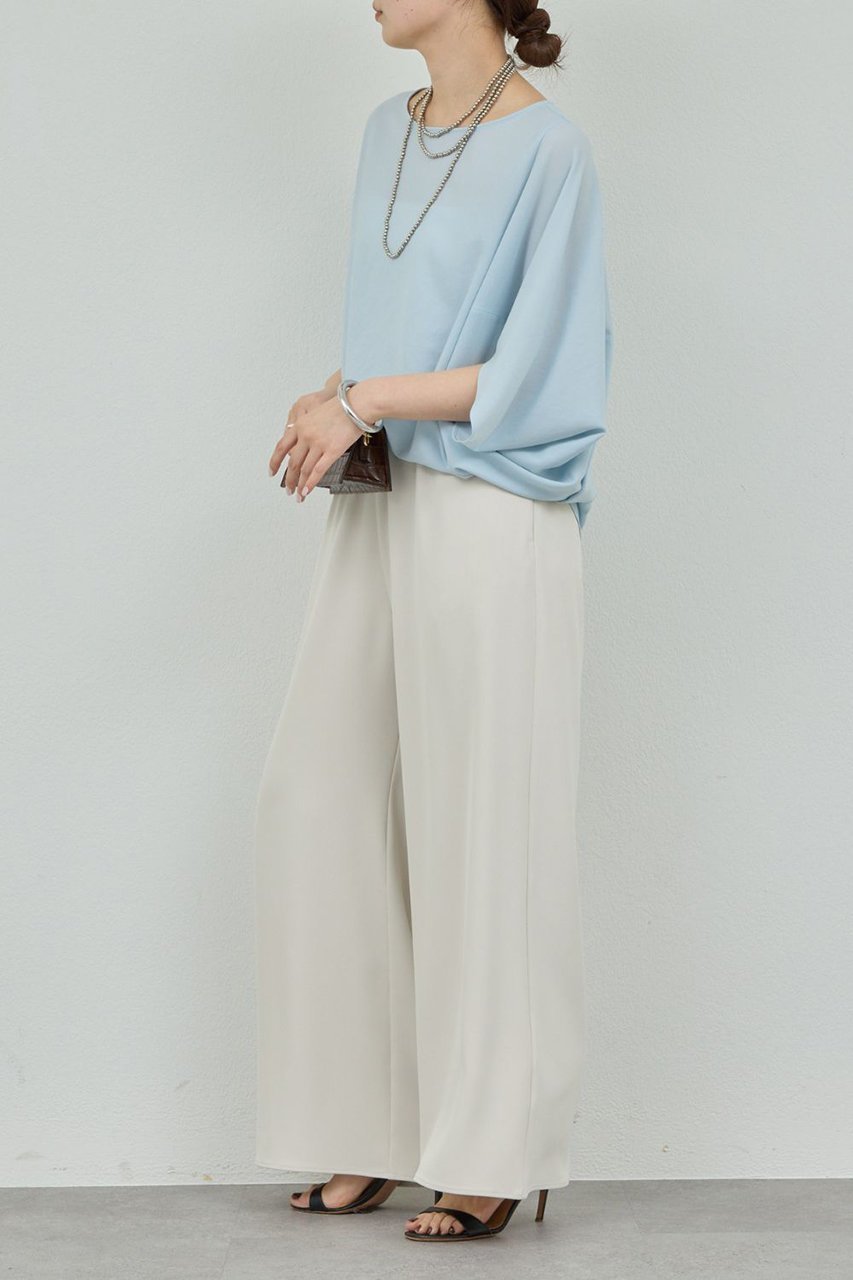 【ガリャルダガランテ/GALLARDAGALANTE】のドルマンジャージープルオーバー 人気、トレンドファッション・服の通販 founy(ファニー) 　ファッション　Fashion　レディースファッション　Fashion for Women　トップス・カットソー　Cut & Sew Tops　シャツ・ブラウス・オフィスカジュアル　Elegant Blouses & Button-Ups　ロングTシャツ・Tシャツ　Longline T-Shirts & Tees　カジュアルプルオーバー・ニットトップス　Pullovers & Knit Tops / Casual Pullovers　カットソー・ベーシックTシャツ　Cut-and-Sewn Tops / Stretch Tees & Basics　ショート　Short, Short Length　スリーブ　Sleeve, Long Sleeve / Short Sleeve　バランス　Balance, Style Balance　エレガント 上品　Elegant　再入荷　Restock / Back in Stock　other-3|ID: prp329100004873104 ipo3291000000036346977