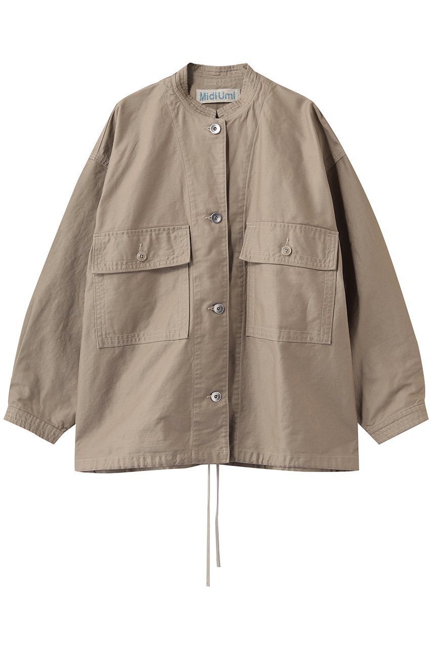 【ミディウミ/MidiUmi】のutility coverall カバーオール インテリア・キッズ・メンズ・レディースファッション・服の通販 founy(ファウニー) 　ファッション　Fashion　レディースファッション　Fashion for Women　アウター　Coat / Outerwear Collection　レディースジャケット・軽アウター　Jackets　サテン　Satin, Glossy Fabric　ジャケット　Jacket, Outerwear　ダブル　Double, Double-Breasted　フラップ　Flap, Flap Pocket　ブルゾン　Blouson, Bomber Jacket　ポケット　Pocket, Pocket Detail　ワーク　Workwear, Utility Style　beige|ID: prp329100004873115 ipo3291000000036409921