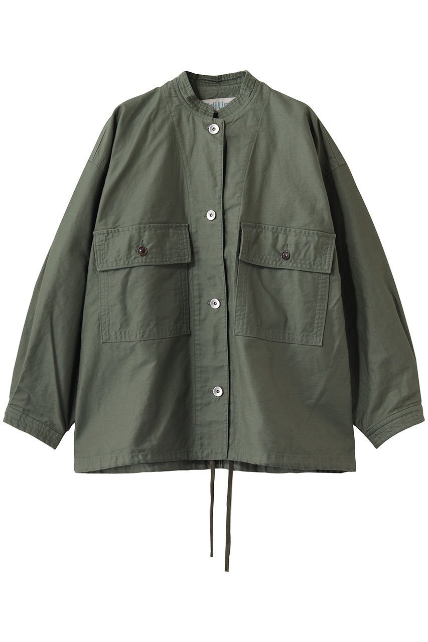 【ミディウミ/MidiUmi】のutility coverall カバーオール インテリア・キッズ・メンズ・レディースファッション・服の通販 founy(ファウニー) 　ファッション　Fashion　レディースファッション　Fashion for Women　アウター　Coat / Outerwear Collection　レディースジャケット・軽アウター　Jackets　サテン　Satin, Glossy Fabric　ジャケット　Jacket, Outerwear　ダブル　Double, Double-Breasted　フラップ　Flap, Flap Pocket　ブルゾン　Blouson, Bomber Jacket　ポケット　Pocket, Pocket Detail　ワーク　Workwear, Utility Style　khaki|ID: prp329100004873115 ipo3291000000036409922