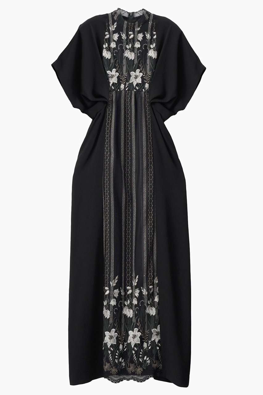 【ミューラル/MURRAL】のClassic lace ドレス インテリア・キッズ・メンズ・レディースファッション・服の通販 founy(ファニー) 　ファッション　Fashion　レディースファッション　Fashion for Women　ワンピース　Dresses　フォーマル・パーティードレス・結婚式用ドレス　Elegant & Casual Dresses　チュニック　Tunic Tops & Dresses　エレガント 上品　Elegant　カッティング　Cutting Detail　シェイプ　Shape, Slim Fit　ショルダー　Shoulder, Shoulder Strap　ジュエリー　Jewelry, Accessories　チュニック　Tunic, Long Top　ドレス　Dress, One-Piece　ドレープ　Drape, Draping Fabric　ポケット　Pocket, Pocket Detail　モチーフ　Motif, Design Theme　レース　Lace, Lace Fabric　ロング　Long, Long-Length　再入荷　Restock / Back in Stock　手描き　Hand-Drawn, Illustrated　ブラック|ID: prp329100004873120 ipo3291000000036894520