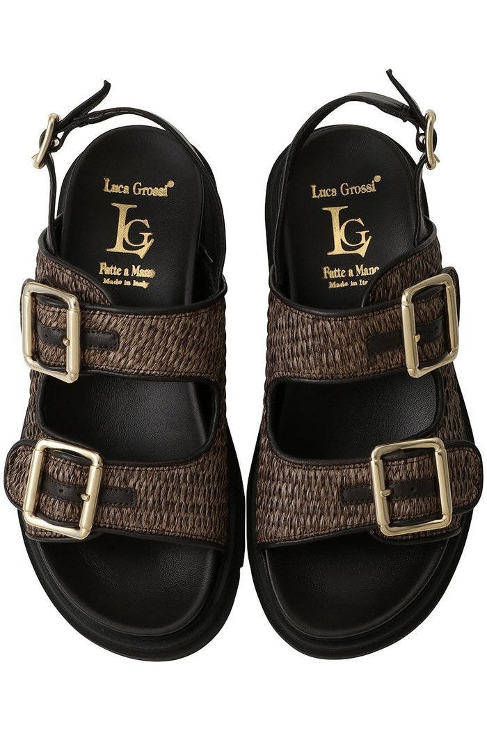 【ルカグロッシ/LucaGrossi】の【ELLE SHOP別注】ラフィア調 ダブルベルトサンダル インテリア・キッズ・メンズ・レディースファッション・服の通販 founy(ファニー) https://founy.com/ ファッション Fashion レディースファッション Fashion for Women ベルト&ウエストマーク Belts & Waist Accessories サンダル Sandals, Summer Shoes ダブル Double, Double-Breasted マキシ Maxi, Full Length ラフィア Raffia, Natural Straw リュクス Luxury, Elegant, High-End, Chic ワイド Wide, Wide Fit 別注 Limited Edition, Custom Order 夏 Summer 新作・新入荷 New Arrivals / New In |ID: prp329100004873127 ipo3291000000036347247
