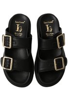 【ルカグロッシ/LucaGrossi】の【ELLE SHOP別注】ワイドダブルベルトサンダル ブラック|ID: prp329100004873129 ipo3291000000036598902