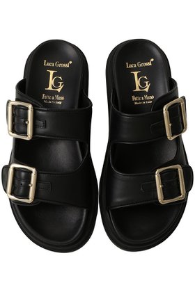 【ルカグロッシ/LucaGrossi】 【ELLE SHOP別注】ワイドダブルベルトサンダル大人の最旬トレンドファッション＆コーディネート founy(ファウニー) ファッション Fashion レディースファッション Fashion for Women ベルト&ウエストマーク Belts & Waist Accessories サンダル Sandals, Summer Shoes スラックス Slacks, Dress Pants ダブル Double, Double-Breasted ドレス Dress, One-Piece マキシ Maxi, Full Length ワイド Wide, Wide Fit 別注 Limited Edition, Custom Order |ID:prp329100004873129