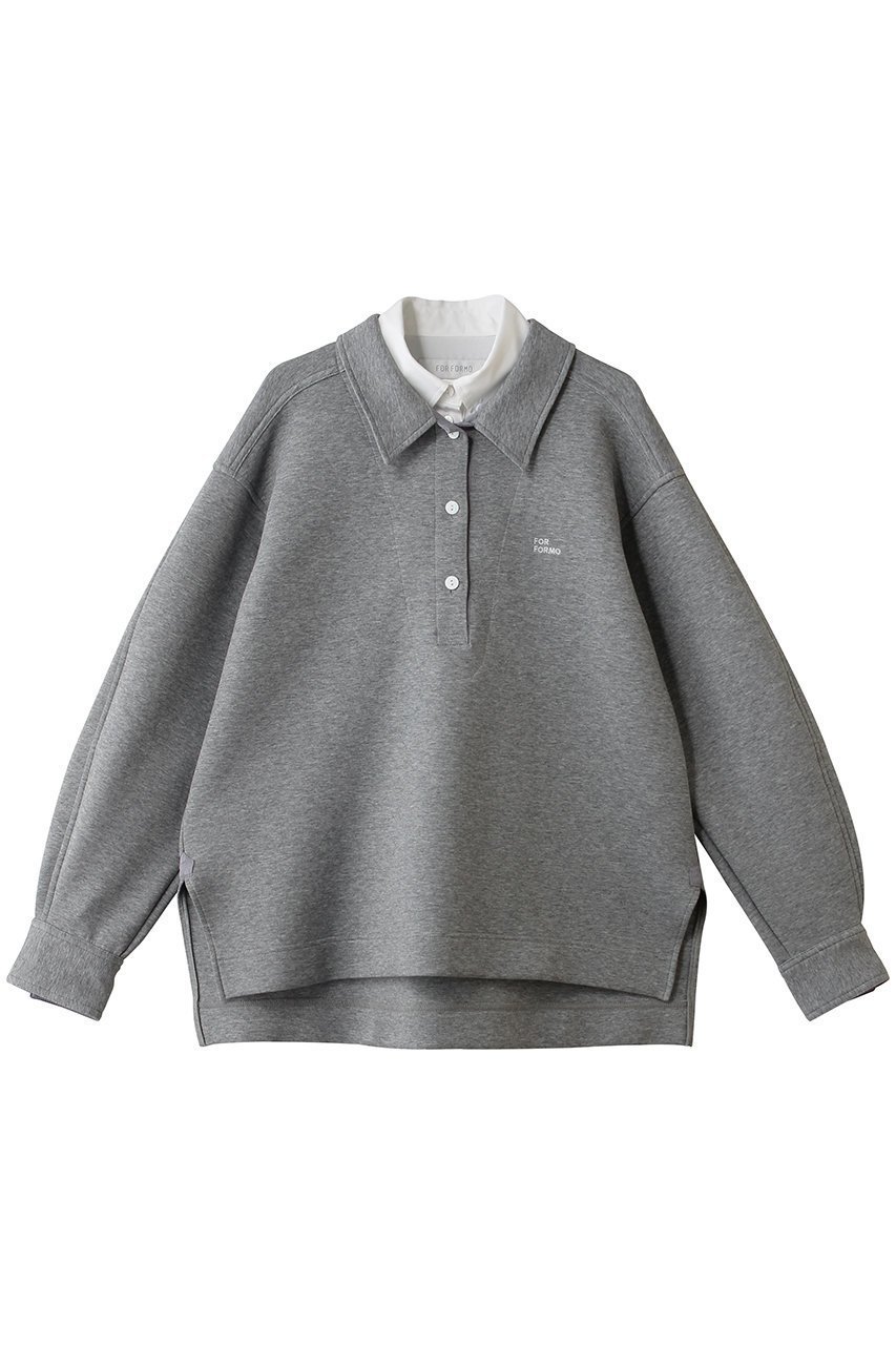 【フォルフォルモ/FORFORMO】のLayered Shirt Tops 人気、トレンドファッション・服の通販 founy(ファニー) 　ファッション　Fashion　レディースファッション　Fashion for Women　トップス・カットソー　Cut & Sew Tops　シャツ・ブラウス・オフィスカジュアル　Elegant Blouses & Button-Ups　おすすめ　Recommended / Our Picks　ストレッチ　Stretch, Stretchy Fabric　スリーブ　Sleeve, Long Sleeve / Short Sleeve　ポロシャツ　Polo Shirt, Collared Tee　ロング　Long, Long-Length　 other-1|ID: prp329100004873133 ipo3291000000036894545