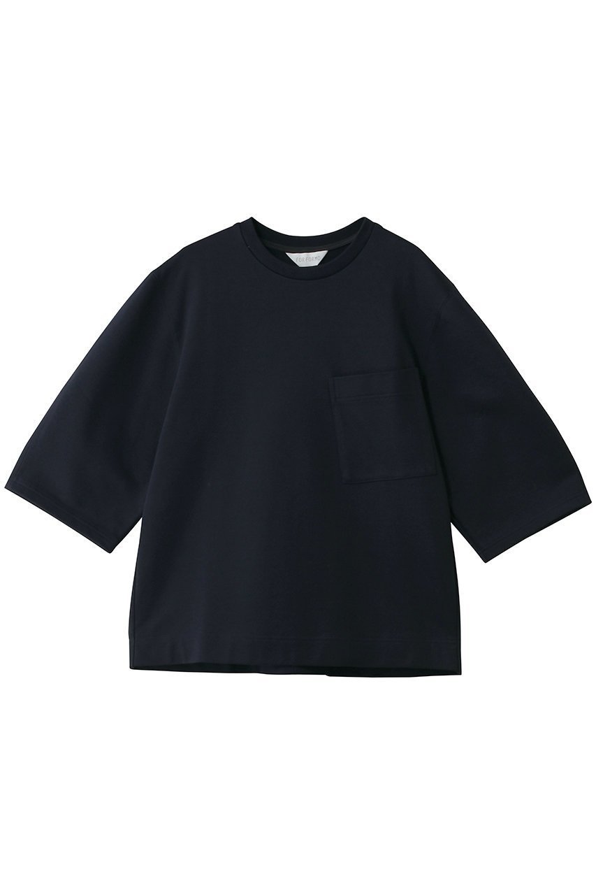 【フォルフォルモ/FORFORMO】のRound Sleeve Sweat T-shirt インテリア・キッズ・メンズ・レディースファッション・服の通販 founy(ファニー) 　ファッション　Fashion　レディースファッション　Fashion for Women　トップス・カットソー　Cut & Sew Tops　シャツ・ブラウス・オフィスカジュアル　Elegant Blouses & Button-Ups　レディースパーカー・カジュアルフーディー　Casual Hoodies & Sweatshirts　ロングTシャツ・Tシャツ　Longline T-Shirts & Tees　スウェット・クルーネックトップス　Sweatshirts & Crewnecks / Relaxed Fit Sweat Tops　カットソー・ベーシックTシャツ　Cut-and-Sewn Tops / Stretch Tees & Basics　ショート　Short, Short Length　シンプル　Simple, Minimal　スウェット / スエット　Sweatshirt, Sweatwear　スリーブ　Sleeve, Long Sleeve / Short Sleeve　新作・新入荷　New Arrivals / New In　ネイビー|ID: prp329100004873136 ipo3291000000036347320