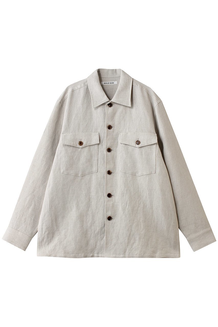 【セブン バイ セブン/SEVEN BY SEVEN / MEN】の【MEN】FATIGUE シャツ インテリア・キッズ・メンズ・レディースファッション・服の通販 founy(ファウニー) 　ファッション　Fashion　メンズファッション　Fashion for Men　スリーブ　Sleeve, Long Sleeve / Short Sleeve　フロント　Front, Front Design　ポケット　Pocket, Pocket Detail　リネン　Linen, Linen Fabric　ロング　Long, Long-Length　夏　Summer　春　Spring　S/S・春夏　SS, Spring/Summer, Warm Season　ホワイト|ID: prp329100004873142 ipo3291000000036954898