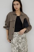 【ガリャルダガランテ/GALLARDAGALANTE】のリネンミリタリーシャツブルゾン 人気、トレンドファッション・服の通販 founy(ファニー) ファッション Fashion レディースファッション Fashion for Women アウター Coat / Outerwear Collection レディースジャケット・軽アウター Jackets ブルゾンジャケット・スポーティアウター Blouson Jackets エレガント 上品 Elegant ジャケット Jacket, Outerwear ブルゾン Blouson, Bomber Jacket ポケット Pocket, Pocket Detail ミリタリー Military, Army Style リネン Linen, Linen Fabric 新作・新入荷 New Arrivals / New In 羽織 Haori, Light Jacket thumbnail カーキ|ID: prp329100004873161 ipo3291000000036347535