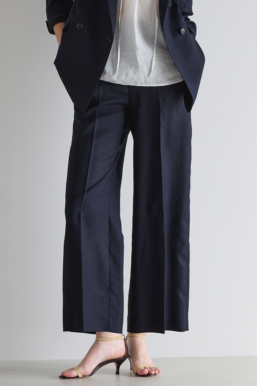 【マルティニーク/martinique】のダルスラブバックゴムパンツ(セットアップ可) インテリア・キッズ・メンズ・レディースファッション・服の通販 founy(ファニー) ファッション Fashion レディースファッション Fashion for Women セットアップ Matching Sets レディースパンツ・ボトムス Pants & Trousers / Bottoms バッグ Bags パンツ Pants & Trousers おすすめ Recommended / Our Picks ジャケット Jacket, Outerwear ストライプ Stripe, Striped Pattern セットアップ Set-Up, Coordinated Outfit センター Center, Center Line バランス Balance, Style Balance ワイド Wide, Wide Fit 新作・新入荷 New Arrivals / New In 無地 Plain, Solid Color ネイビー|ID: prp329100004873169 ipo3291000000036347597