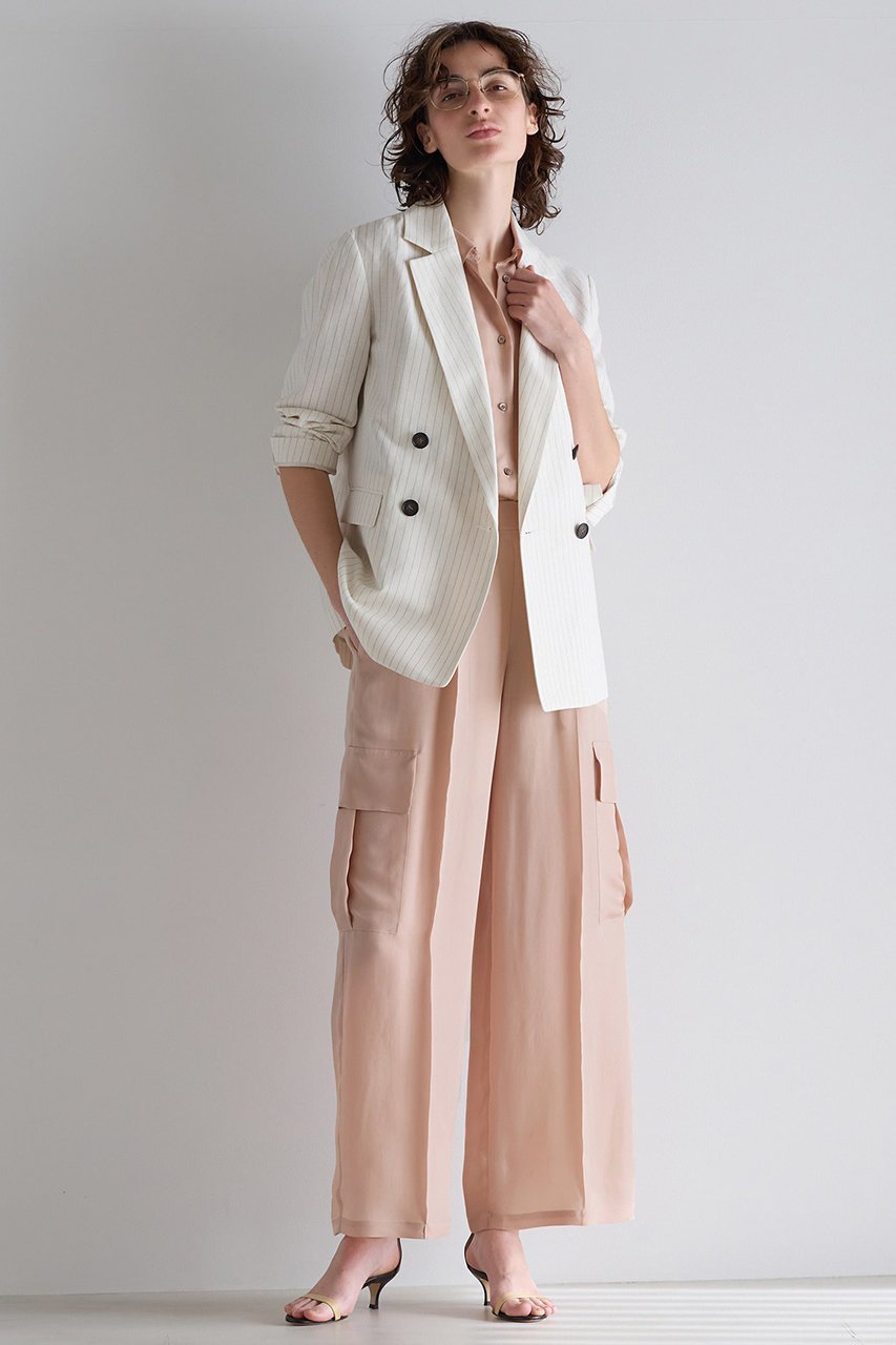 【マルティニーク/martinique】のダルスラブジャケット(セットアップ可) 人気、トレンドファッション・服の通販 founy(ファニー) 　ファッション　Fashion　レディースファッション　Fashion for Women　アウター　Coat / Outerwear Collection　レディースジャケット・軽アウター　Jackets　おすすめ　Recommended / Our Picks　ジャケット　Jacket, Outerwear　スタンダード　Standard, Basic　ストライプ　Stripe, Striped Pattern　セットアップ　Set-Up, Coordinated Outfit　ダブル　Double, Double-Breasted　ボックス　Boxy, Box Shape　モダン　Modern, Contemporary　エレガント 上品　Elegant　新作・新入荷　New Arrivals / New In　無地　Plain, Solid Color　other-4|ID: prp329100004873172 ipo3291000000036347645