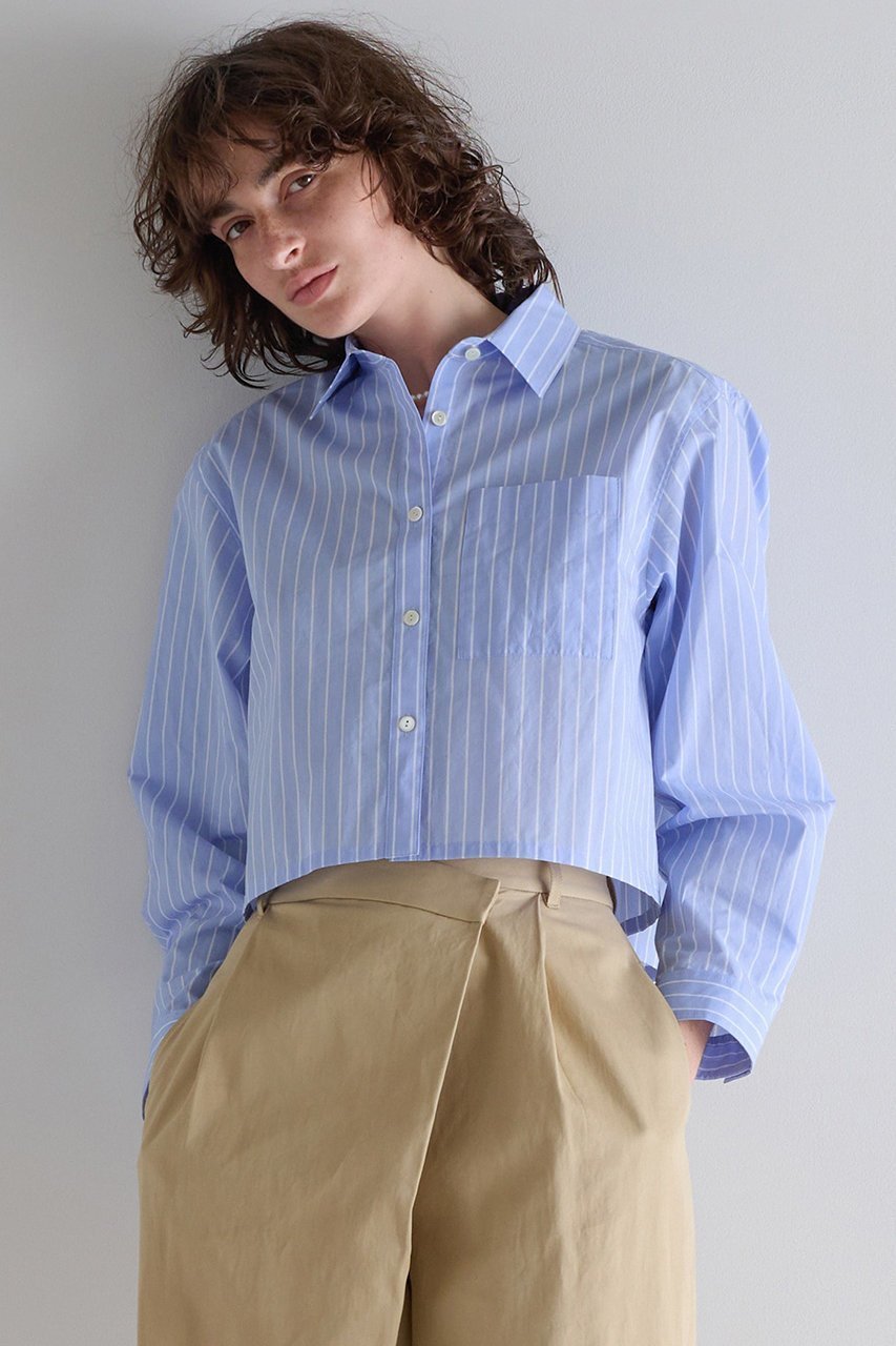 【マルティニーク/martinique】のショートシャツ 人気、トレンドファッション・服の通販 founy(ファニー) 　ファッション　Fashion　レディースファッション　Fashion for Women　トップス・カットソー　Cut & Sew Tops　シャツ・ブラウス・オフィスカジュアル　Elegant Blouses & Button-Ups　おすすめ　Recommended / Our Picks　コンパクト　Compact, Small Size　ショート　Short, Short Length　シンプル　Simple, Minimal　ストライプ　Stripe, Striped Pattern　スリーブ　Sleeve, Long Sleeve / Short Sleeve　トレンド　Trend, Trending Now　バランス　Balance, Style Balance　フロント　Front, Front Design　ヨーク　Yoke, Yoke Design　ロング　Long, Long-Length　ワイド　Wide, Wide Fit　今季　This Season, Current Season　新作・新入荷　New Arrivals / New In　軽量　Lightweight, Ultra Light　 other-1|ID: prp329100004873176 ipo3291000000036347658