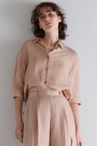 【マルティニーク/martinique】のシルキーキュプラオーバーサイズスリーブシャツ(セットアップ可) ピンク|ID: prp329100004873181 ipo3291000000036385859