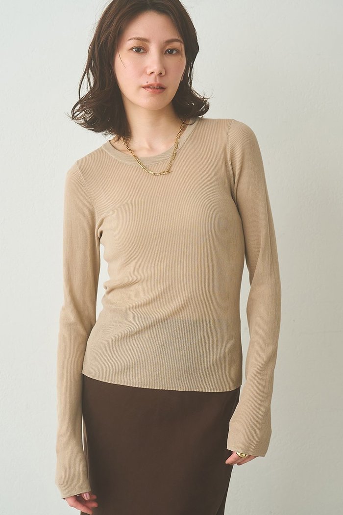 【ウィムガゼット/Whim Gazette】のシアーリブニットプルオーバー インテリア・キッズ・メンズ・レディースファッション・服の通販 founy(ファニー) https://founy.com/ ファッション Fashion レディースファッション Fashion for Women トップス・カットソー Cut & Sew Tops ニット Knit Tops & Sweaters カジュアルプルオーバー・ニットトップス Pullovers & Knit Tops / Casual Pullovers おすすめ Recommended / Our Picks アンサンブル Ensemble Set インナー Innerwear シアー Sheer, See-Through ジャケット Jacket, Outerwear スリット Slit, Slit Detail フィット Fit, Slim Fit エレガント 上品 Elegant |ID: prp329100004873206 ipo3291000000037238781