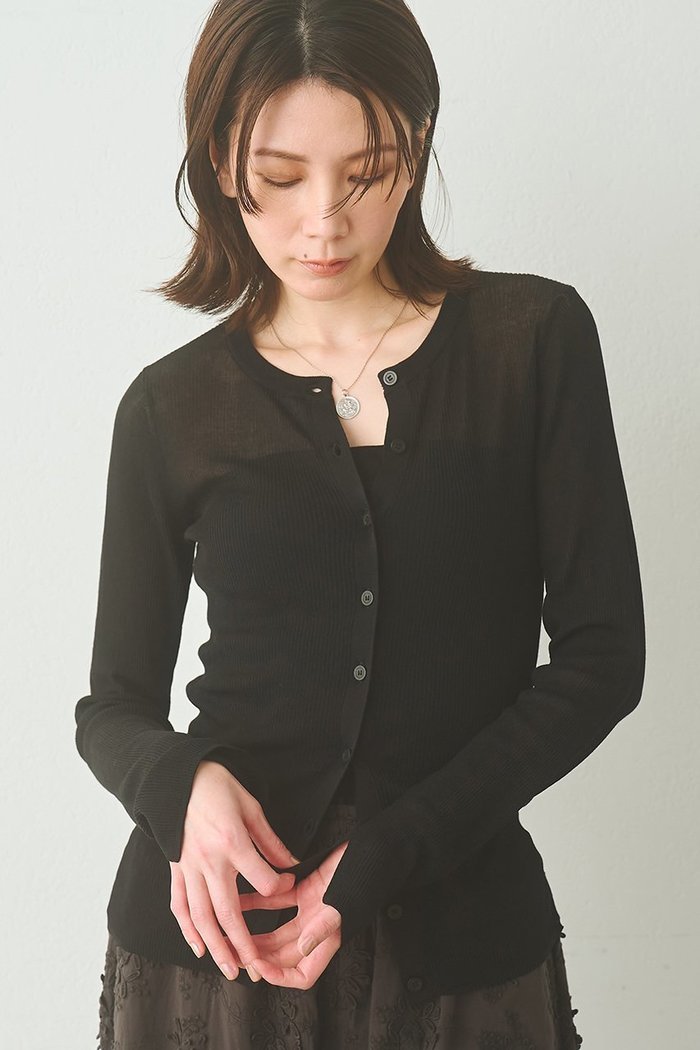 【ウィムガゼット/Whim Gazette】のシアーリブニットカーディガン インテリア・キッズ・メンズ・レディースファッション・服の通販 founy(ファニー) https://founy.com/ ファッション Fashion レディースファッション Fashion for Women トップス・カットソー Cut & Sew Tops ニット Knit Tops & Sweaters カーディガン・羽織り Layered Style Cardigans おすすめ Recommended / Our Picks アンサンブル Ensemble Set カーディガン Cardigan, Knitwear クール Cool, Chic シアー Sheer, See-Through スリット Slit, Slit Detail フィット Fit, Slim Fit エレガント 上品 Elegant |ID: prp329100004873208 ipo3291000000036894694