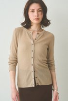 【ウィムガゼット/Whim Gazette】のシアーリブニットカーディガン ベージュ|ID: prp329100004873208 ipo3291000000036894696