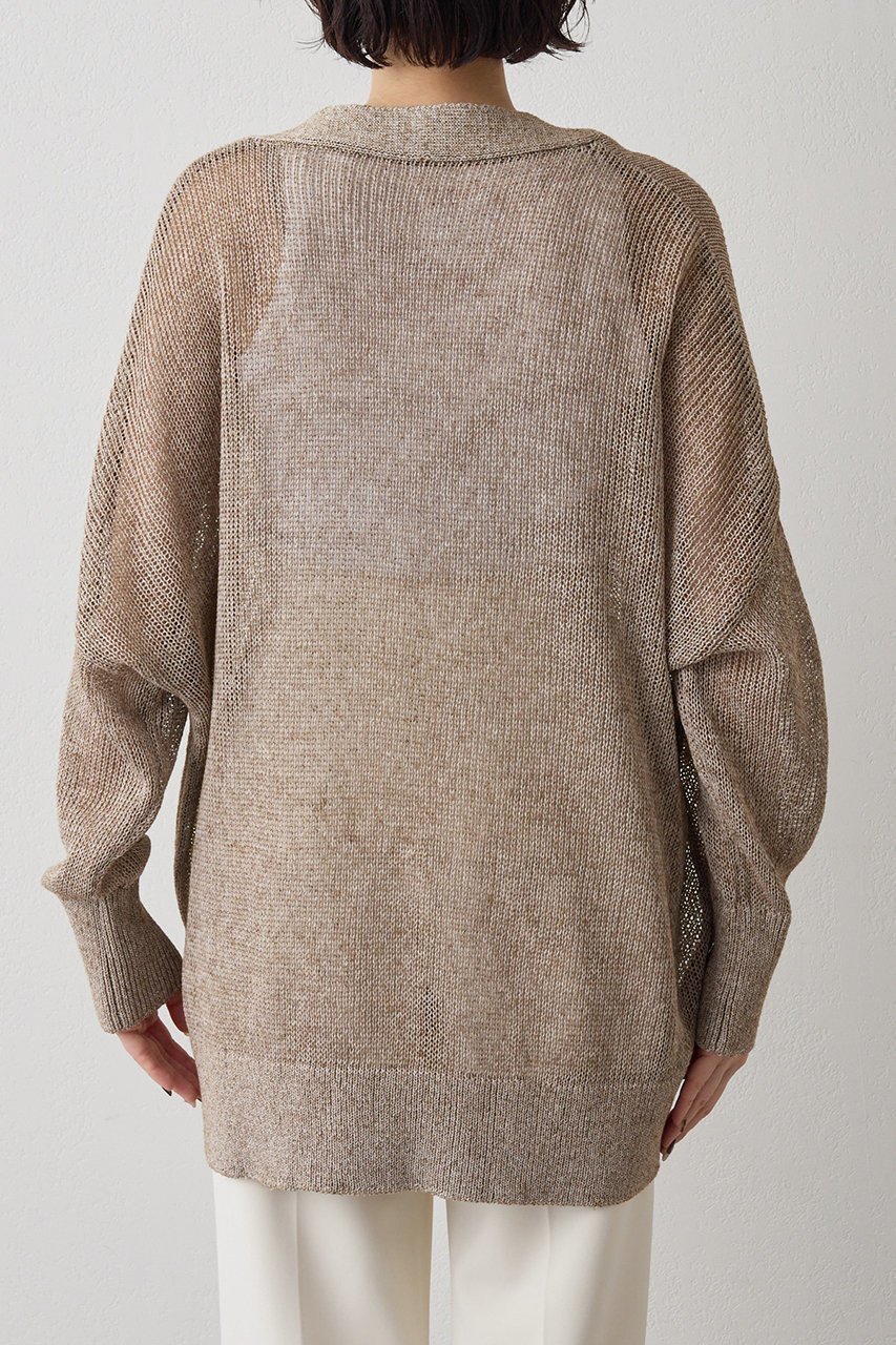 【ウィムガゼット/Whim Gazette】のメッシュニットカーディガン 人気、トレンドファッション・服の通販 founy(ファニー) 　ファッション　Fashion　レディースファッション　Fashion for Women　トップス・カットソー　Cut & Sew Tops　ニット　Knit Tops & Sweaters　カーディガン・羽織り　Layered Style Cardigans　カーディガン　Cardigan, Knitwear　コンパクト　Compact, Small Size　フロント　Front, Front Design　ボトム　Bottoms, Lower Wear　ミドル　Middle Length, Mid Height　メッシュ　Mesh, Net Fabric　エレガント 上品　Elegant　夏　Summer　新作・新入荷　New Arrivals / New In　春　Spring　S/S・春夏　SS, Spring/Summer, Warm Season　other-8|ID: prp329100004873210 ipo3291000000036347964