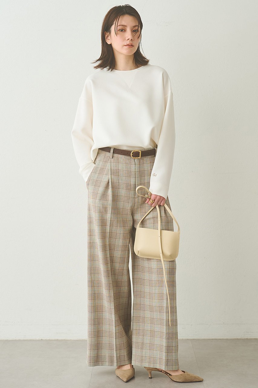 【ウィムガゼット/Whim Gazette】のコットンチェックパンツ 人気、トレンドファッション・服の通販 founy(ファニー) 　ファッション　Fashion　レディースファッション　Fashion for Women　パンツ　Pants & Trousers　おすすめ　Recommended / Our Picks　セットアップ　Set-Up, Coordinated Outfit　センター　Center, Center Line　チェック　Check, Plaid, Tartan　フロント　Front, Front Design　ワイド　Wide, Wide Fit　新作・新入荷　New Arrivals / New In　other-5|ID: prp329100004873216 ipo3291000000036348012