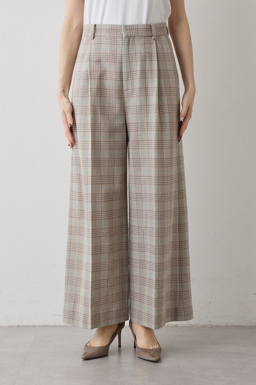 【ウィムガゼット/Whim Gazette】のコットンチェックパンツ 人気、トレンドファッション・服の通販 founy(ファニー) 　ファッション　Fashion　レディースファッション　Fashion for Women　パンツ　Pants & Trousers　おすすめ　Recommended / Our Picks　セットアップ　Set-Up, Coordinated Outfit　センター　Center, Center Line　チェック　Check, Plaid, Tartan　フロント　Front, Front Design　ワイド　Wide, Wide Fit　新作・新入荷　New Arrivals / New In　other-6|ID: prp329100004873216 ipo3291000000036348015