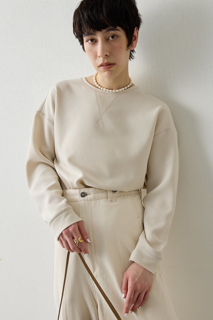 【ウィムガゼット/Whim Gazette】の刺繍Vガゼットプルオーバー 人気、トレンドファッション・服の通販 founy(ファニー) 　ファッション　Fashion　レディースファッション　Fashion for Women　トップス・カットソー　Cut & Sew Tops　シャツ・ブラウス・オフィスカジュアル　Elegant Blouses & Button-Ups　ロングTシャツ・Tシャツ　Longline T-Shirts & Tees　カジュアルプルオーバー・ニットトップス　Pullovers & Knit Tops / Casual Pullovers　カットソー・ベーシックTシャツ　Cut-and-Sewn Tops / Stretch Tees & Basics　アクセサリー　Fashion Accessories　ジョーゼット　Georgette, Semi-Sheer Fabric　スウェット / スエット　Sweatshirt, Sweatwear　スリーブ　Sleeve, Long Sleeve / Short Sleeve　定番　Standard, Basic Item　ロング　Long, Long-Length　新作・新入荷　New Arrivals / New In　other-6|ID: prp329100004873218 ipo3291000000036348035