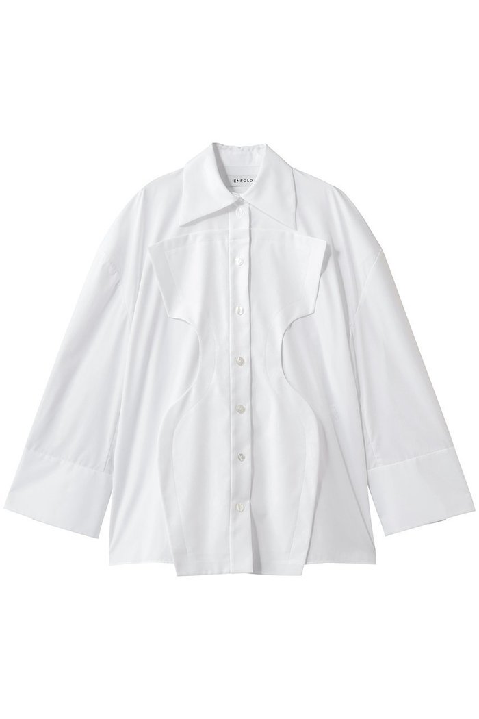 【エンフォルド/ENFOLD】のSILHOUETTE BIG SHIRT インテリア・キッズ・メンズ・レディースファッション・服の通販 founy(ファニー) https://founy.com/ ファッション Fashion レディースファッション Fashion for Women トップス・カットソー Cut & Sew Tops シャツ・ブラウス・オフィスカジュアル Elegant Blouses & Button-Ups おすすめ Recommended / Our Picks シェイプ Shape, Slim Fit スリーブ Sleeve, Long Sleeve / Short Sleeve セットアップ Set-Up, Coordinated Outfit バランス Balance, Style Balance プリーツ Pleats, Pleated ロング Long, Long-Length 新作・新入荷 New Arrivals / New In |ID: prp329100004873224 ipo3291000000036385830