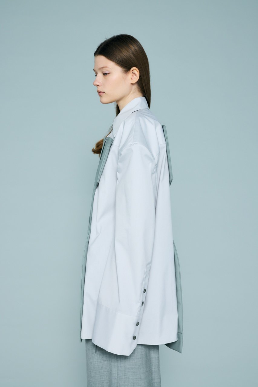 【エンフォルド/ENFOLD】のSILHOUETTE BIG SHIRT 人気、トレンドファッション・服の通販 founy(ファニー) 　ファッション　Fashion　レディースファッション　Fashion for Women　トップス・カットソー　Cut & Sew Tops　シャツ・ブラウス・オフィスカジュアル　Elegant Blouses & Button-Ups　おすすめ　Recommended / Our Picks　シェイプ　Shape, Slim Fit　スリーブ　Sleeve, Long Sleeve / Short Sleeve　セットアップ　Set-Up, Coordinated Outfit　バランス　Balance, Style Balance　プリーツ　Pleats, Pleated　ロング　Long, Long-Length　新作・新入荷　New Arrivals / New In　other-4|ID: prp329100004873225 ipo3291000000036348072