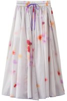 【ブラミンク/BLAMINK】のフラワーギャザースカート 人気、トレンドファッション・服の通販 founy(ファニー) ファッション Fashion レディースファッション Fashion for Women スカート Skirts ギャザー Gathered, Ruffled パープル Purple, Violet フラワー Flower, Floral プリント Print, Printed Pattern |ID:prp329100004873255