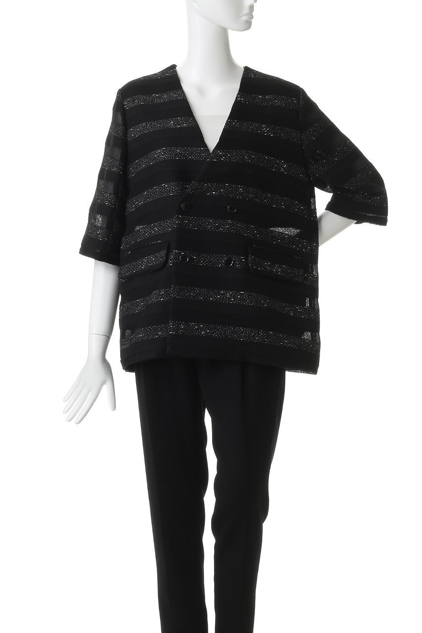 【その他のブランド/Other】のノーカラーボーダージャケット 人気、トレンドファッション・服の通販 founy(ファニー) 　ファッション　Fashion　レディースファッション　Fashion for Women　アウター　Coat / Outerwear Collection　レディースジャケット・軽アウター　Jackets　ジャケット　Jacket, Outerwear　セットアップ　Set-Up, Coordinated Outfit　ツイード　Twill, Twill Weave　ボーダー　Border, Stripe　リラックス　Relax, Relaxed Fit　夏　Summer　新作・新入荷　New Arrivals / New In　春　Spring　S/S・春夏　SS, Spring/Summer, Warm Season　other-2|ID: prp329100004873271 ipo3291000000036348421