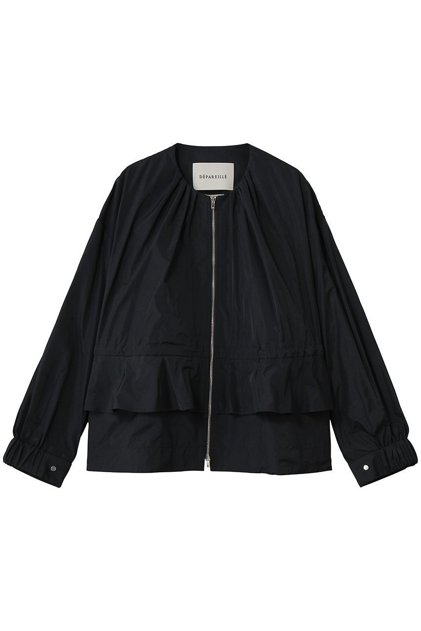 【デパリエ/DEPAREILLE】のタフタギャザーノーカラージャケット インテリア・キッズ・メンズ・レディースファッション・服の通販 founy(ファニー) ファッション Fashion レディースファッション Fashion for Women アウター Coat / Outerwear Collection レディースジャケット・軽アウター Jackets ノーカラージャケット / シンプル上品コーデ Collarless Jackets ギャザー Gathered, Ruffled シンプル Simple, Minimal ジャケット Jacket, Outerwear タフタ Taffeta, Structured Fabric フェミニン Feminine, Girly フリル Frill, Ruffle エレガント 上品 Elegant 新作・新入荷 New Arrivals / New In ネイビー|ID: prp329100004873286 ipo3291000000036348535
