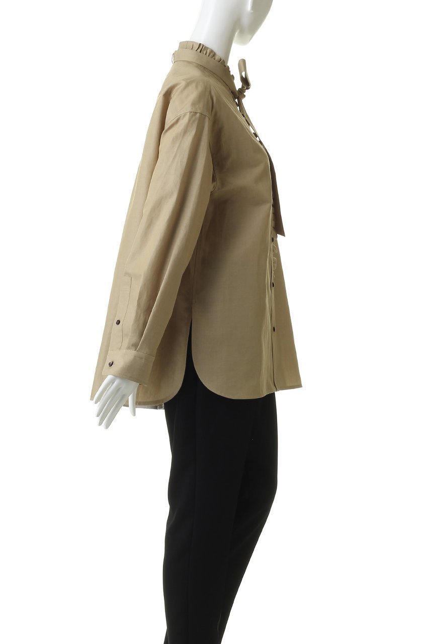 【デパリエ/DEPAREILLE】のライトデニムボウシャツ 人気、トレンドファッション・服の通販 founy(ファニー) 　ファッション　Fashion　レディースファッション　Fashion for Women　トップス・カットソー　Cut & Sew Tops　シャツ・ブラウス・オフィスカジュアル　Elegant Blouses & Button-Ups　スリーブ　Sleeve, Long Sleeve / Short Sleeve　フェミニン　Feminine, Girly　フリル　Frill, Ruffle　リネン　Linen, Linen Fabric　ロング　Long, Long-Length　other-3|ID: prp329100004873288 ipo3291000000036894862
