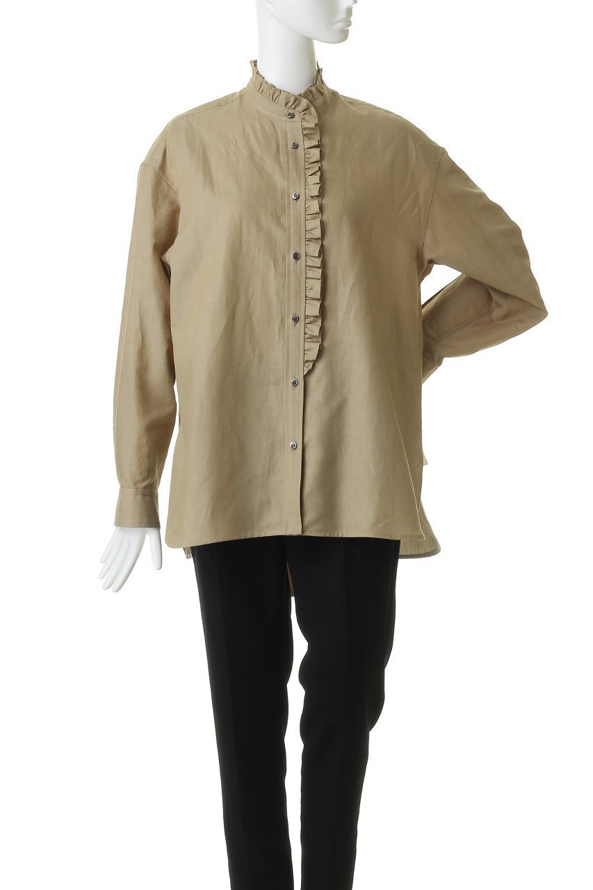 【デパリエ/DEPAREILLE】のライトデニムボウシャツ 人気、トレンドファッション・服の通販 founy(ファニー) 　ファッション　Fashion　レディースファッション　Fashion for Women　トップス・カットソー　Cut & Sew Tops　シャツ・ブラウス・オフィスカジュアル　Elegant Blouses & Button-Ups　スリーブ　Sleeve, Long Sleeve / Short Sleeve　フェミニン　Feminine, Girly　フリル　Frill, Ruffle　リネン　Linen, Linen Fabric　ロング　Long, Long-Length　other-7|ID: prp329100004873288 ipo3291000000036894868