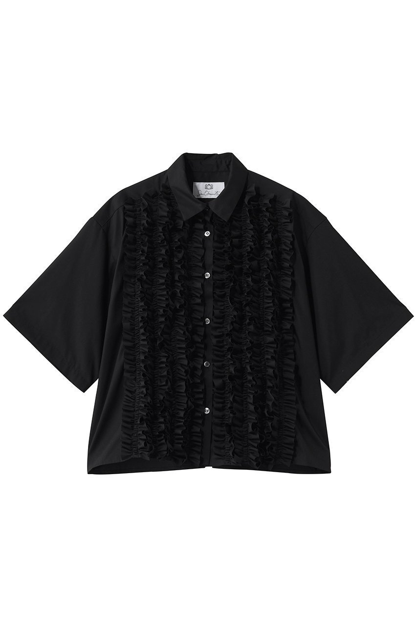 【その他のブランド/Other】のギャザーフリルブラウス インテリア・キッズ・メンズ・レディースファッション・服の通販 founy(ファニー) ファッション Fashion レディースファッション Fashion for Women トップス・カットソー Cut & Sew Tops シャツ・ブラウス・オフィスカジュアル Elegant Blouses & Button-Ups インナー Innerwear ギャザー Gathered, Ruffled ショート Short, Short Length シンプル Simple, Minimal ジャケット Jacket, Outerwear スラックス Slacks, Dress Pants スリーブ Sleeve, Long Sleeve / Short Sleeve デニム Denim, Jeans Material フリル Frill, Ruffle ブロード Broadcloth, Fine Cotton ボトム Bottoms, Lower Wear エレガント 上品 Elegant 新作・新入荷 New Arrivals / New In ブラック|ID: prp329100004873297 ipo3291000000036348630