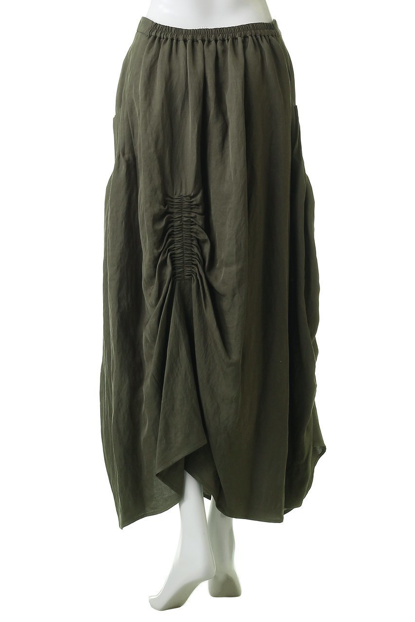 【その他のブランド/Other】のレーヨンリネンツイル ギャザードレープスカート 人気、トレンドファッション・服の通販 founy(ファニー) 　ファッション　Fashion　レディースファッション　Fashion for Women　スカート　Skirts　ロングスカート　Long Skirts / Maxi & Midi Skirts　おすすめ　Recommended / Our Picks　アシンメトリー　Asymmetrical Style　ギャザー　Gathered, Ruffled　シンプル　Simple, Minimal　セットアップ　Set-Up, Coordinated Outfit　ツイル　Twist, Twisted Detail　ドレープ　Drape, Draping Fabric　ブルゾン　Blouson, Bomber Jacket　リネン　Linen, Linen Fabric　ロング　Long, Long-Length　エレガント 上品　Elegant　新作・新入荷　New Arrivals / New In　other-4|ID: prp329100004873298 ipo3291000000036348650