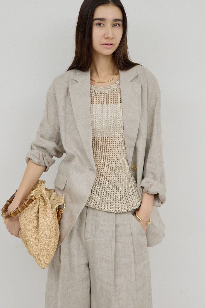 【ガリャルダガランテ/GALLARDAGALANTE】のリネンジャケット【セットアップ対応】 インテリア・キッズ・メンズ・レディースファッション・服の通販 founy(ファニー) https://founy.com/ ファッション Fashion レディースファッション Fashion for Women アウター Coat / Outerwear Collection レディースジャケット・軽アウター Jackets ジャケット Jacket, Outerwear セットアップ Set-Up, Coordinated Outfit ハーフ Half, Half-Length リネン Linen, Linen Fabric リュクス Luxury, Elegant, High-End, Chic リラックス Relax, Relaxed Fit ロング Long, Long-Length 新作・新入荷 New Arrivals / New In |ID: prp329100004873315 ipo3291000000036348761