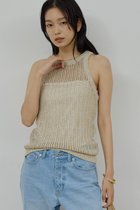 【ガリャルダガランテ/GALLARDAGALANTE】のメッシュラメアメスリニット 人気、トレンドファッション・服の通販 founy(ファニー) ファッション Fashion レディースファッション Fashion for Women トップス・カットソー Cut & Sew Tops ニット Knit Tops & Sweaters シャツ・ブラウス・オフィスカジュアル Elegant Blouses & Button-Ups ロングTシャツ・Tシャツ Longline T-Shirts & Tees カットソー・ベーシックTシャツ Cut-and-Sewn Tops / Stretch Tees & Basics インナー Innerwear ショート Short, Short Length ジャケット Jacket, Outerwear スリーブ Sleeve, Long Sleeve / Short Sleeve 新作・新入荷 New Arrivals / New In thumbnail ベージュ|ID: prp329100004873317 ipo3291000000036348780